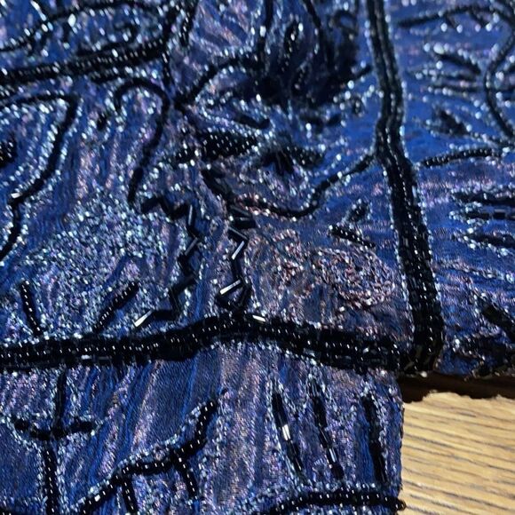 Adrianna Papell Evening Mandarin Beaded Vintage Jacket - Picture 15 of 15